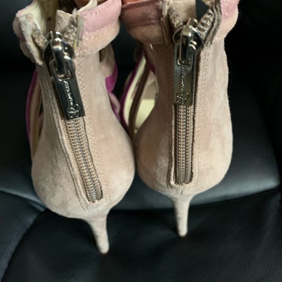Jessica Simpson Pink Suede Cage Sandas 8.5 New - Picture 6 of 8